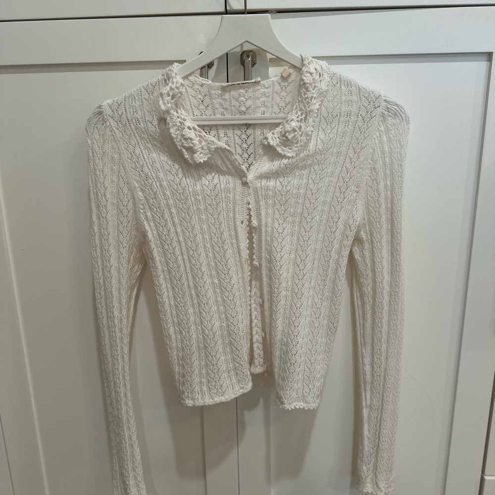 Down Lace Knit Cardigan